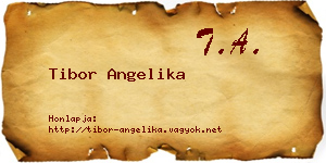 Tibor Angelika névjegykártya